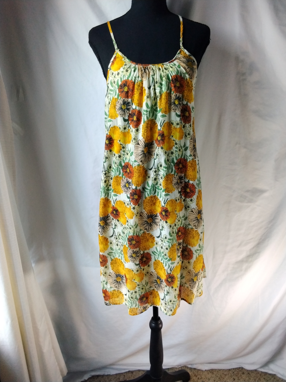 Fashion Magazine Yellow & Orange Floral Mini Dress